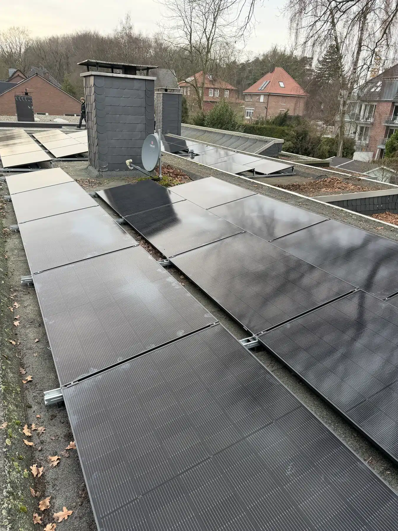 Ausgeführte Photovoltaikanlage auf einem Wohngebäude