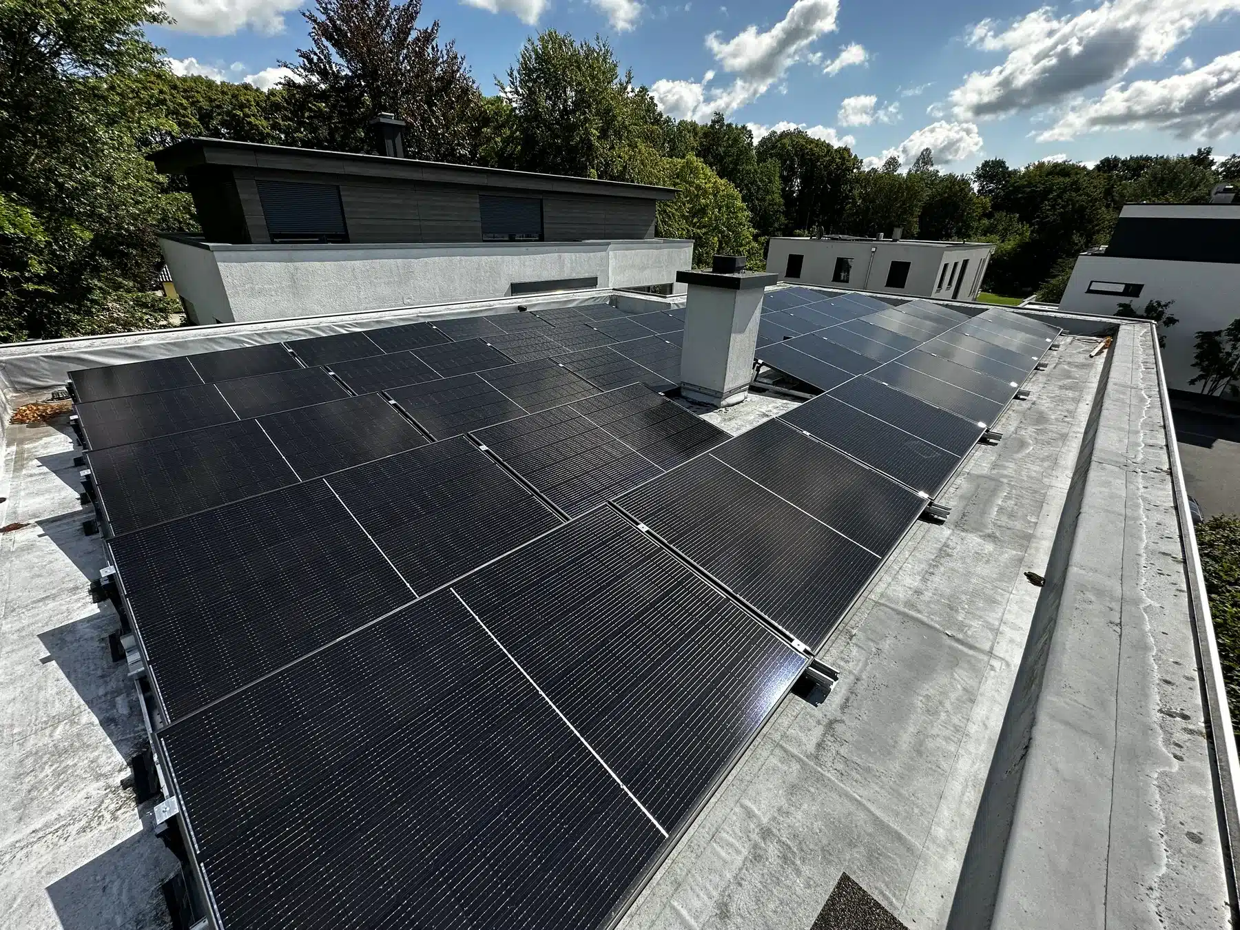 Photovoltaikanlage auf einem Flachdach